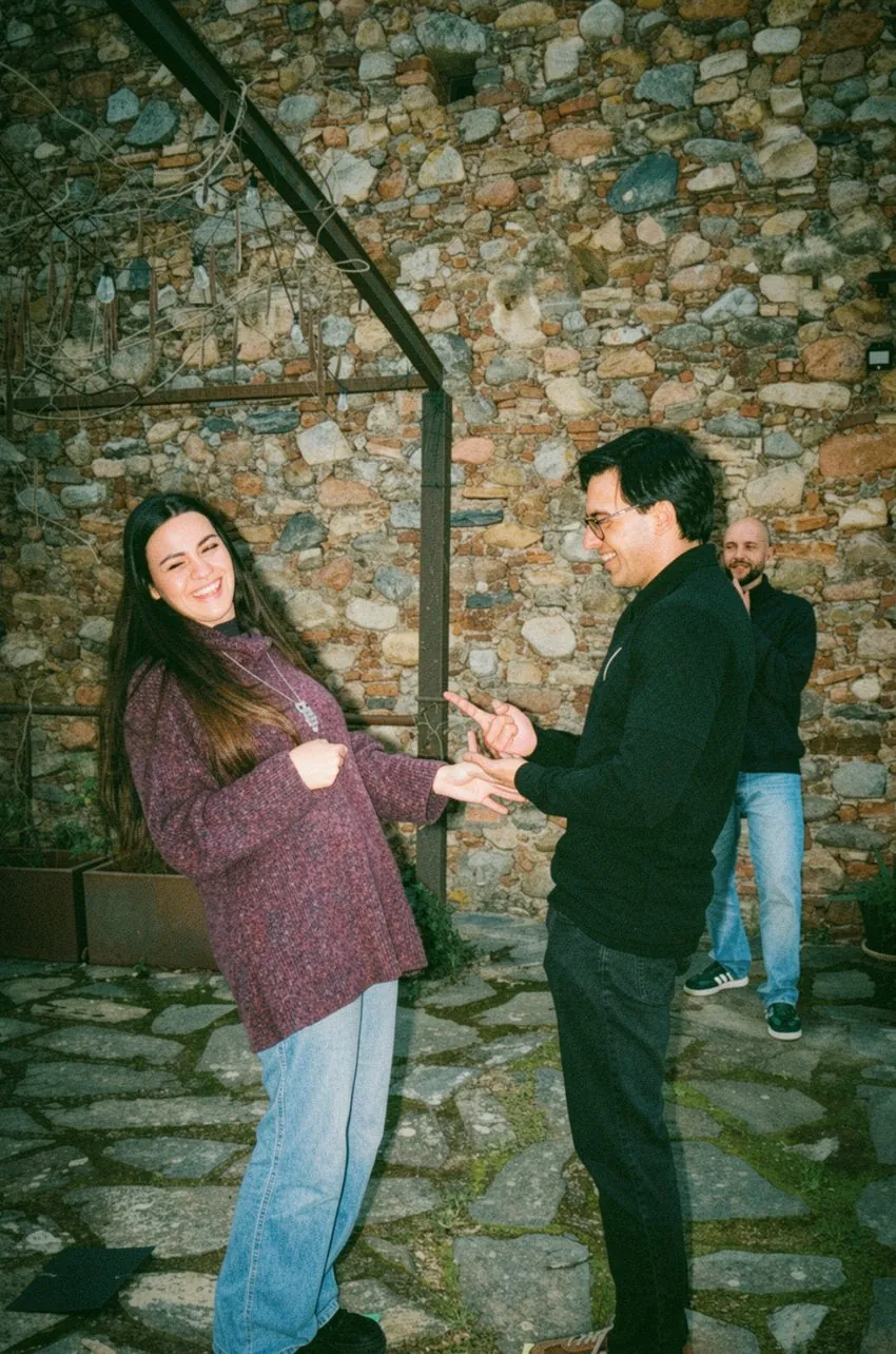 People connecting in a collaborative Happy to Gather space